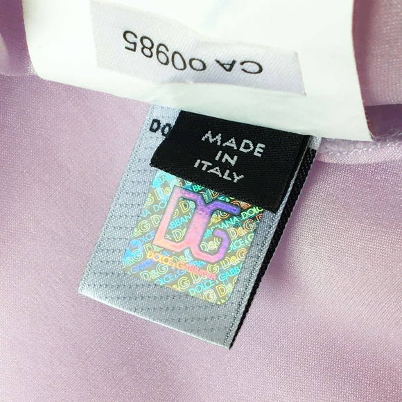 D&G Puff Sleeve Lavender Silk Top - Picture 6 of 10